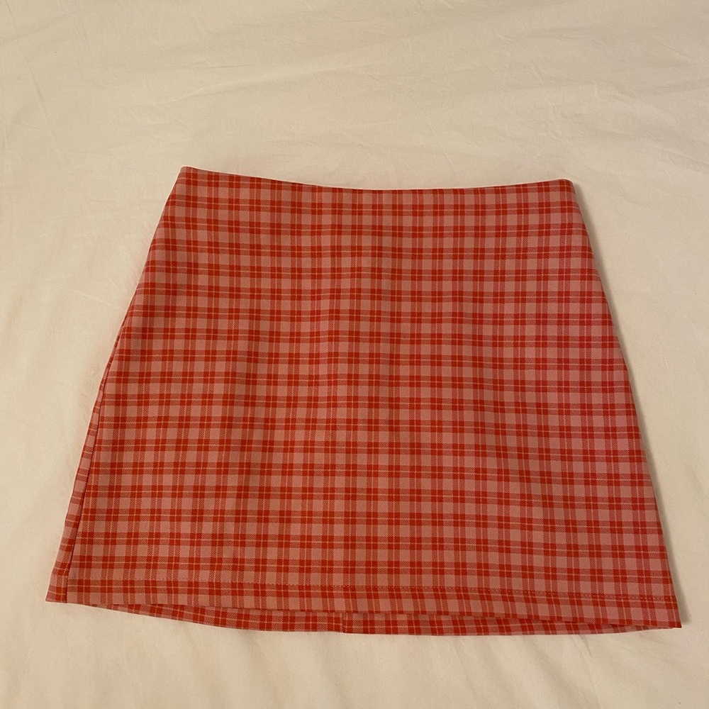 Pink Plaid Urban Outfitters Mini Skirt